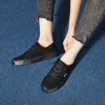 Hash Bubbie Women's Black Low Top Canvas Sneakers