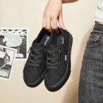 Hash Bubbie Women's Black Low Top Canvas Sneakers
