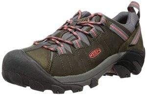 KEEN Women's Waterproof Low Hiking Shoe - Magnet/Coral