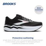 Brooks Men's Ghost Max 2 Running Shoes, Black/Red