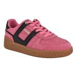 Guess Women's INART Sneaker in Pink/Black Suede
