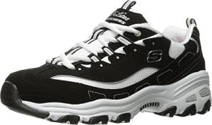 Skechers Women's D'Lites Me Time Sneakers, Black/White