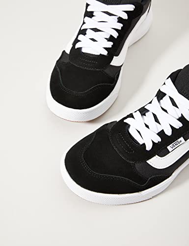 Vans Unisex Range Exp Suede Canvas Sneaker - Black/White 8.5