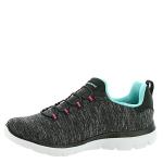 Skechers Women's Black/Light Blue Sneaker, Size 9