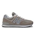 New Balance 574 Core Sneakers - Grey/White, Size 9