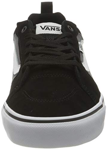 Vans Men's Low-Top Sneakers, Black Suede Canvas, 9.5