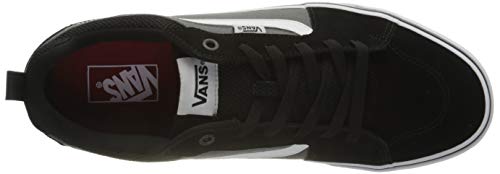 Vans Men's Low-Top Sneakers, Black Suede Canvas, 9.5