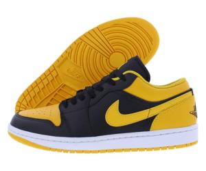 Nike Air Jordan 1 Low Sneakers, Black Yellow
