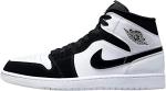 Nike Air Jordan 1 Mid Men's Sneakers, White/Black