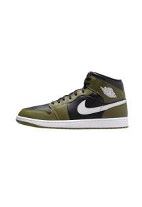 Men's Nike Air Jordan 1 Mid Black/Olive