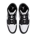 Nike Air Jordan 1 Mid White Black Gray Sneakers