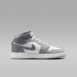 Jordan 1 Mid SE Big Kids' Sneakers White/Grey