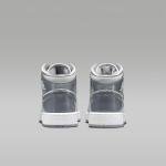 Jordan 1 Mid SE Big Kids' Sneakers White/Grey