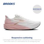 Brooks Launch 11 Women's Sneakers, White/Gold/Pink