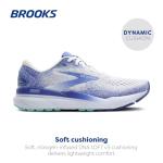 Brooks Ghost 16 Women’s Running Shoes - White/Blue