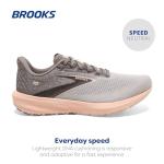 Brooks Launch 10 Women's Sneakers, Grey/Pale Peach