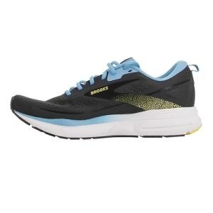 BROOKS Men's Forged Iron Blue Yellow Sneakers 10.5