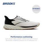 Brooks Anthem 7 Women's Running Shoes, White/Black/Brown
