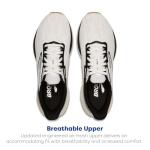 Brooks Anthem 7 Women's Running Shoes, White/Black/Brown