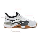Reebok Nano Court Sneakers in White/Black/Grey