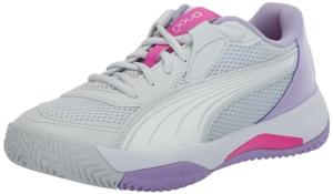 PUMA Women's Nova Court Pickleball Shoe, Silver Mist