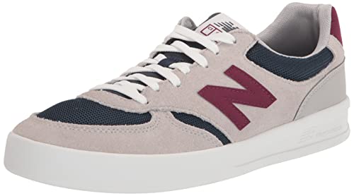 New Balance Men's CT300 V3 Sneaker, Grey/Burgundy, 10.5