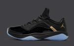 Nike Air Jordan 11 Low Black Gold Sneakers
