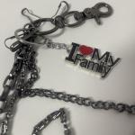 Gun Black Chain with Family Pendant for Sneakers