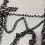 Gun Black Chain with Family Pendant for Sneakers