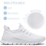 RJYWGS White Slip-On Sneakers for Active Lifestyle