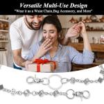 Mabor Silver Metal Dice Pants Chain Accessory