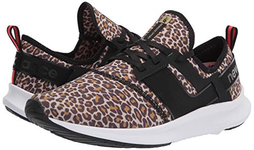 New Balance Women's Fresh Foam X-70 V1 Sneaker, Leopard/Black, 5 Wide US