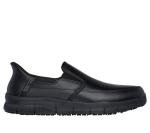 Skechers Men's Black Slip-On Work Sneakers, Size 10.5