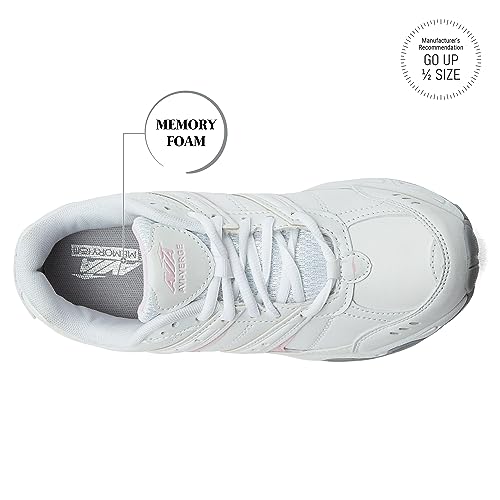 Avia womens Avi-verge Sneaker, Bright White/Avia Pink/Silver/Steel Grey, 9.5 Wide US