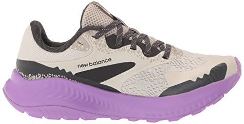 New Balance Women's DynaSoft Nitrel V5 Trail Running Shoe, Timberwolf/Phantom/Electric Purple, 7 Wide