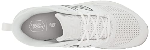 New Balance Women's Fresh Foam Velo V3 Turf-Trainer Softball Shoe, White/White, 5.5 Wide
