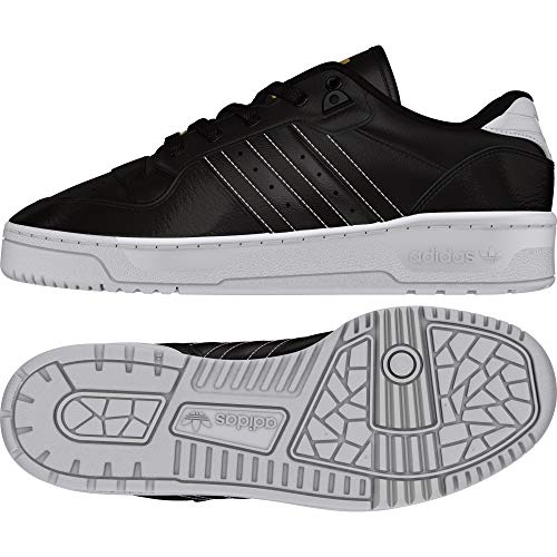 adidas Men's Black/White Low Slip-On Sneaker - 44 2/3 EU