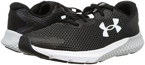 Under Armour Men's Charged Rogue 3 4E Sneaker, (002) Black/Mod Gray/White