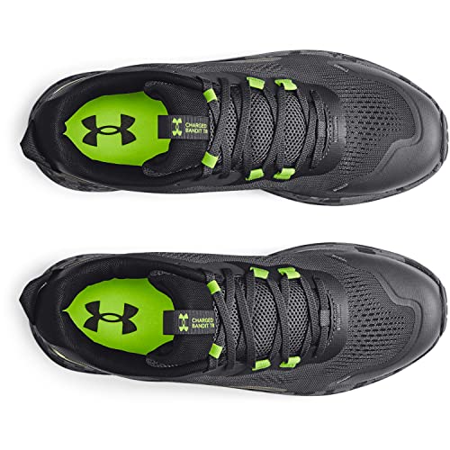 Under Armour Men's Charged Bandit 2 Running Shoe, (102) Jet Gray/Black/Lime Surge, 10.5