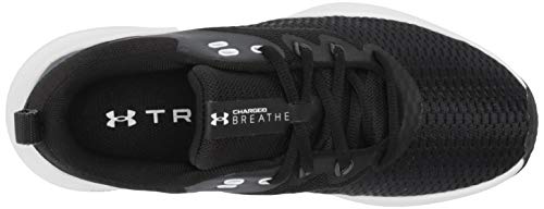 Under Armour Women's Charged Breathe 3 Cross Trainer, Black/White