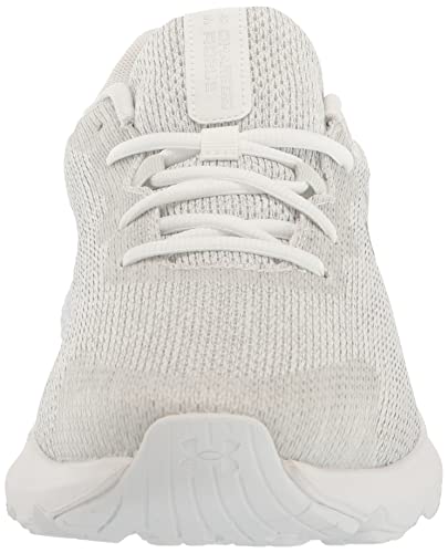 Under Armour Women's Knit Running Shoe, White/Grey, Size 8