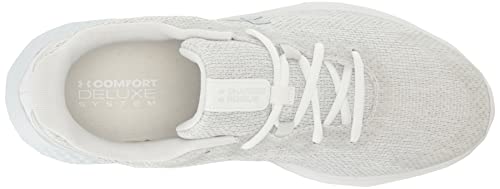 Under Armour Women's Knit Running Shoe, White/Grey, Size 8