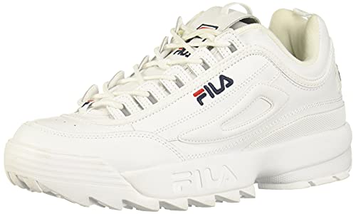 Fila Men's Lightweight Everyday Casual Sneaker, White/Navy/Red, 12