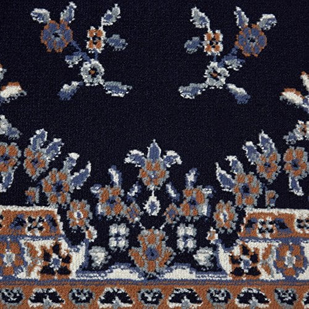 Sakarya Premium Traditional Medallion Area Rug - Navy