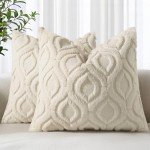 Beige Faux Fur Cushion Covers - Set of 2