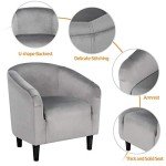 Velvet Tufted Living Room Chairs, Set of 2