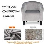 Velvet Tufted Living Room Chairs, Set of 2