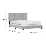 Hillsdale's Reece Channel Stitched Queen Bed in Grey