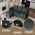 Modern Dark Gray Convertible Sectional Sofa
