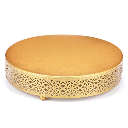 VILAVITA 3-Piece Cake Stand Set Round Metal Cake Stands Dessert Display Cupcake Stands, Gold